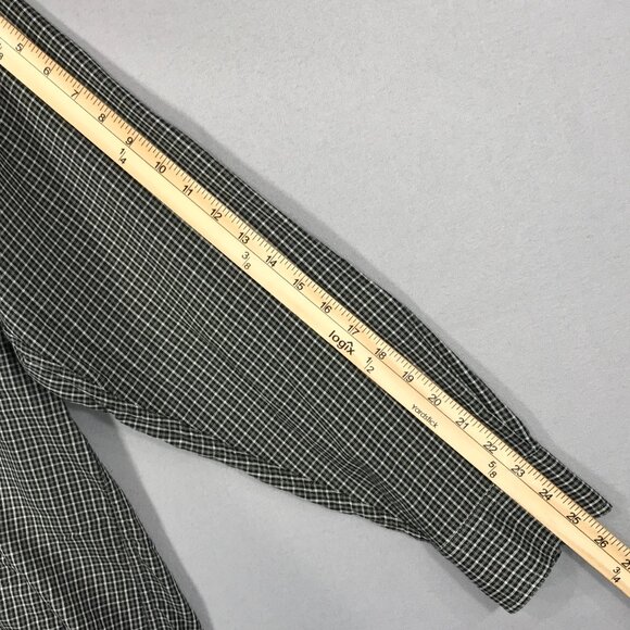 Croft & Barrow Shirt Mens Large Green Black Check Button Down Long Sleeve Pocket - Picture 11 of 11